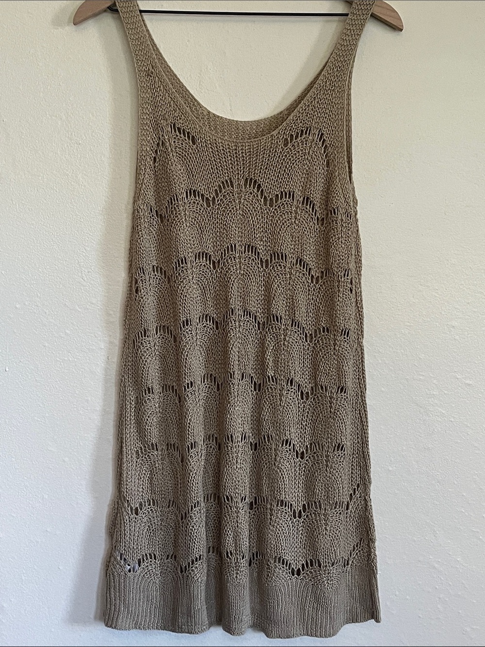 Taupe Knit Sleeveless Dress